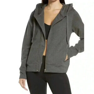 Zella West‎ Coast Asymmetrical Zip Hoodie Gray